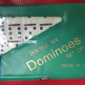 DOMINOES SET GAME. PREMIUM CLASSIC 28 PIECES DOUBLE SIX DOMINO.JUMBO CLASSIC DOMINOES DOUBLE 6 GAME SET，IVORY 28PCS DOMINO SET IN POATABLE PVC CASE-FAMILY NIGHTS,PARTY FAVORS,TRAVEL AND ANYTIME USE,2-4 PLAYERS